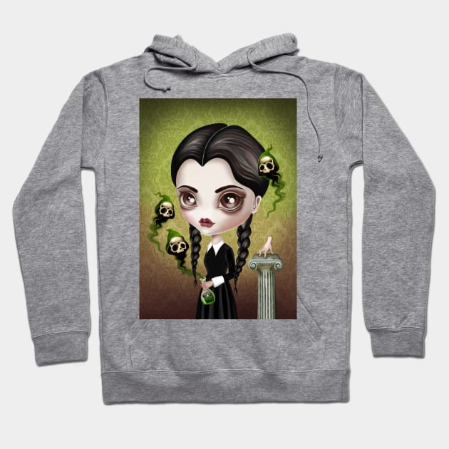 Be Afraid - Wednesday Addams Hoodie by sandygrafik